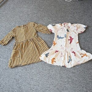 Dress bundle (2) Checkered and Bird Print